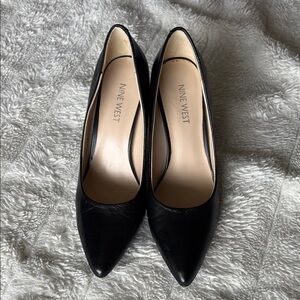 Nine West Black Heels Elegant Pointed-Toe Pumps